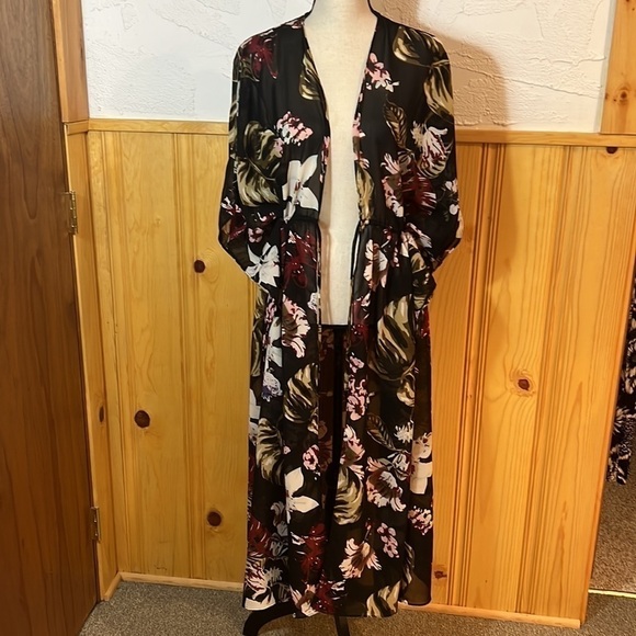 Walter Baker Floral Tillman Caftan Sz-OSFM - Picture 10 of 11